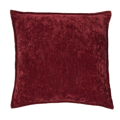 Olivia Quido Cosmopolitan Toile Burgundy Washed Valvet 20-inch Pillow