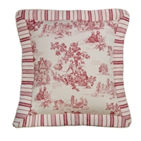 Olivia Quido Cosmopolitan Toile Red Main Euro Sham