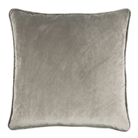 Olivia Quido Taupe Grey 24-inch Velvet Pillow