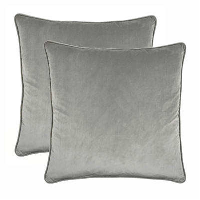Olivia Quido Silver Grey 22-inch Velvet Pillow - 2pk