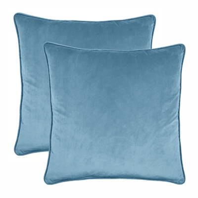 Olivia Quido Teal Blue 22-inch Velvet Pillow - 2pk