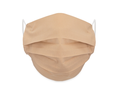 Washable 4-Layer Cotton Pleating Face Covering with Filter Pocket (Pack of 3) - LIGHT GOLD
