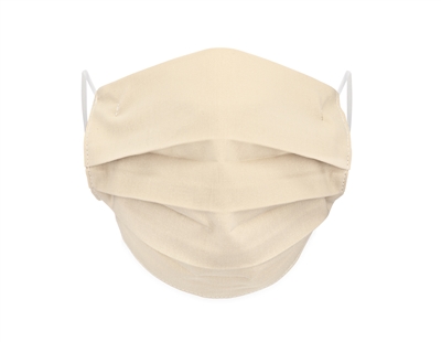 Washable 4-Layer Cotton Pleating Face Covering with Filter Pocket (Pack of 3) - OFF-WHITE