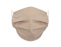 Washable 4-Layer Cotton Pleating Face Covering with Filter Pocket (Pack of 3) - TAUPE