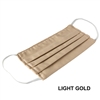 Washable Cotton Face Covering (Earloop) - LIGHT GOLD (Pack of 3)