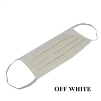 Washable Cotton Face Covering (Earloop) - OFF-WHITE (Pack of 12)