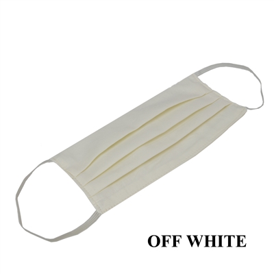 Washable Cotton Face Covering (Earloop) - OFF-WHITE (Pack of 12)