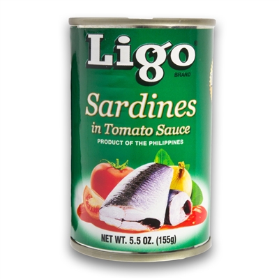 Ligo Sardines Green in Tomato Sauce (Original) 155g (Pack of 4)
