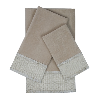 Sherry Kline Rainer 3-piece Embellished Towel Set