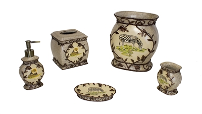 Sherry Kline Jungle Safari Bath Accessory 5-piece Set