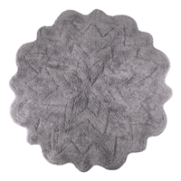 Sherry Kline Tufted Petals Grey 32-inch Bath Rug