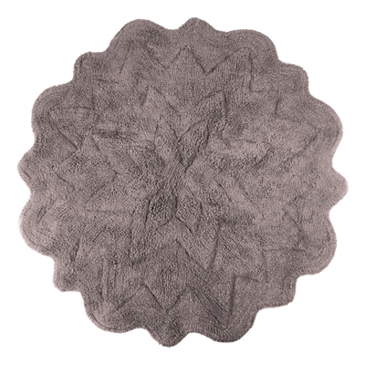 Sherry Kline Tufted Petals Mink 32-inch Bath Rug