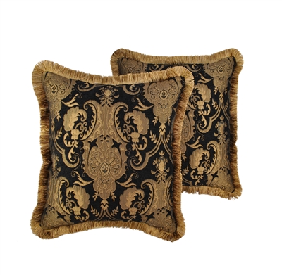 Sherry Kline China Art Black 20-inch Decorative Throw Pillows (Set of 2)