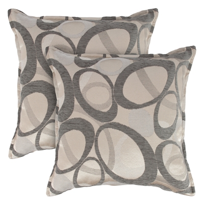 Sherry Kline Oh Graphite 18-inch Decorative Pillows (Set of 2)