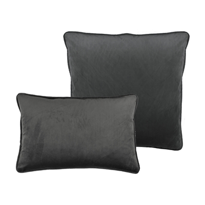 Sherry Kline Richmond Velvet Dark Gray Combo Pillow