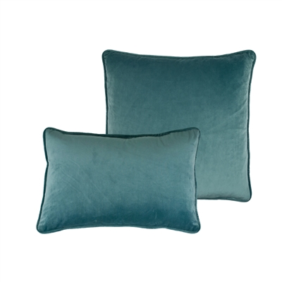 Sherry Kline Richmond Velvet Light Blue Combo Pillow