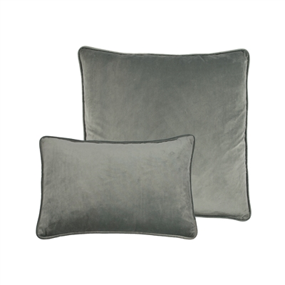 Sherry Kline Richmond Velvet Light Gray Combo Pillow