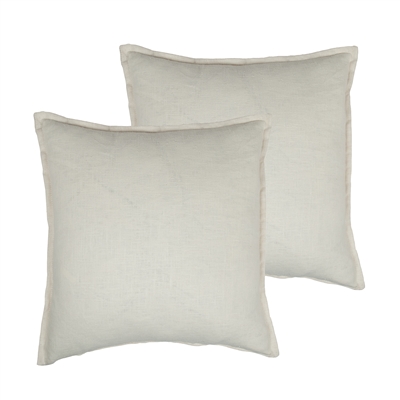 Sherry Kline Lombard Linen Off-white Reversible 20-inch Decorative pillow (set of 2)