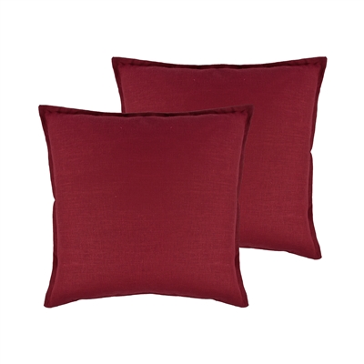 Sherry Kline Lombard Linen Red Reversible 20-inch Decorative pillow (set of 2)