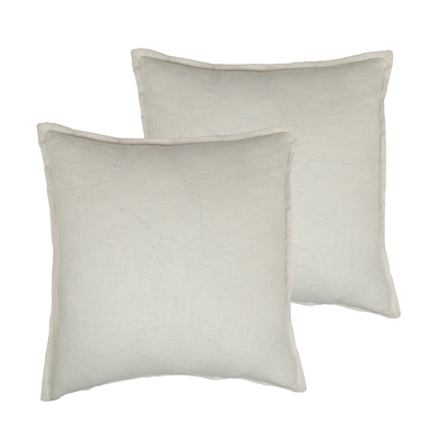 Sherry Kline Lombard Linen White Reversible 20-inch Decorative pillow (set of 2)