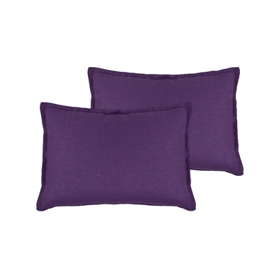 Sherry Kline Lombard Linen Purple Reversible Boudoir Decorative pillow (set of 2)