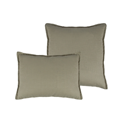 Sherry Kline Lombard Linen Light Beige Reversible Combo Pillow