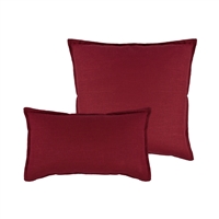 Sherry Kline Lombard Linen Red Reversible Combo Pillow