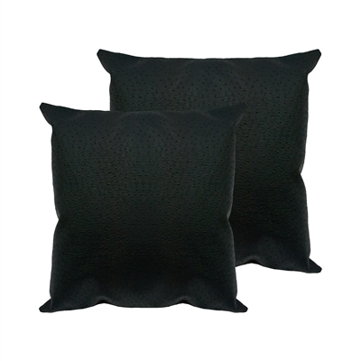 Sherry Kline Orich Faux Leather Black 20-inch Decorative Pillow (Set of 2)