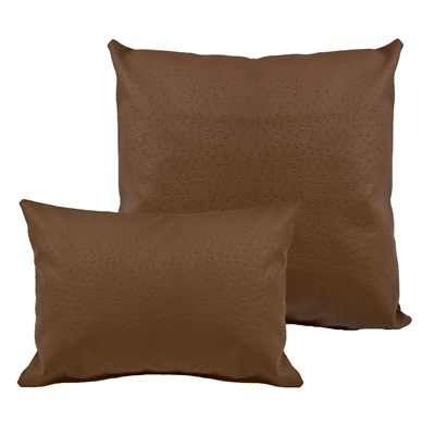 Sherry Kline Orich Faux Leather Brown Combo Pillows (Set of 2)
