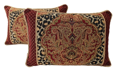 Sherry Kline Tangiers Boudoir Cord Decorative Pillow (Set of 2)