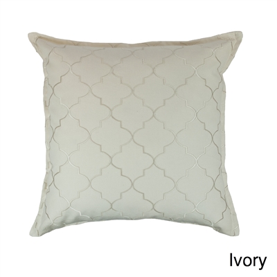 Sherry Kline Westbury Ivory Embroidered 20 inch Decorative Pillow