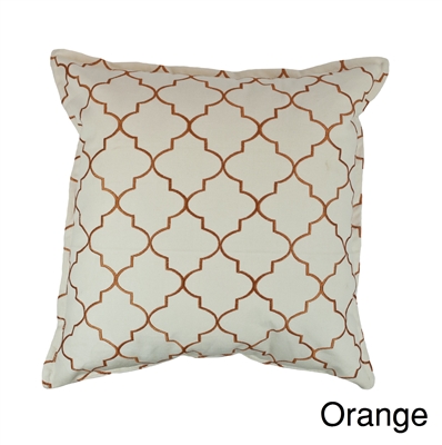 Sherry Kline Westbury Orange Embroidered 20 inch Decorative Pillow