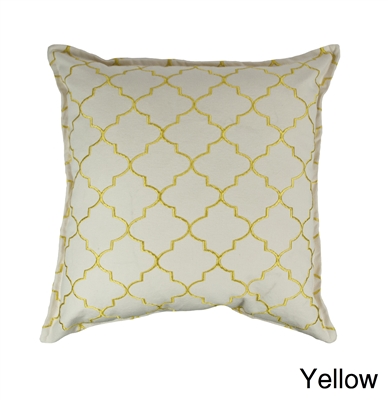 Sherry Kline Westbury Yellow Embroidered 20 inch Decorative Pillow