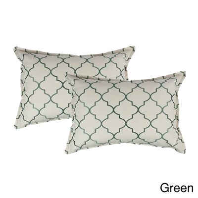 Sherry Kline Westbury Green Embroidered Boudoir Decorative Pillow