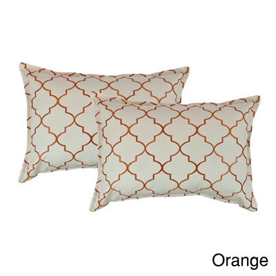 Sherry Kline Westbury Orange Embroidered Boudoir Decorative Pillow