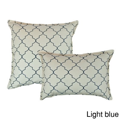 Sherry Kline Westbury Light Blue Embroidered Combo Decorative Pillow