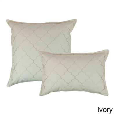 Sherry Kline Westbury Ivory Embroidered Combo Decorative Pillow