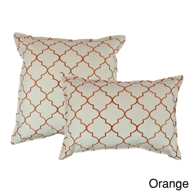 Sherry Kline Westbury Orange Embroidered Combo Decorative Pillow