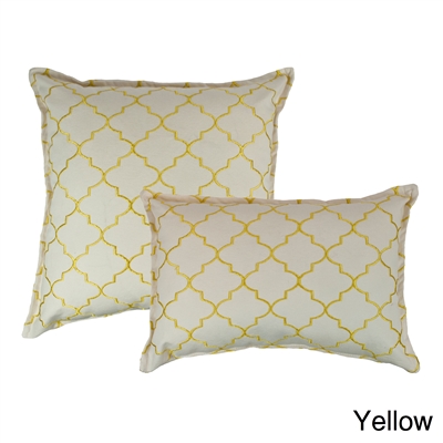 Sherry Kline Westbury Yellow Embroidered Combo Decorative Pillow