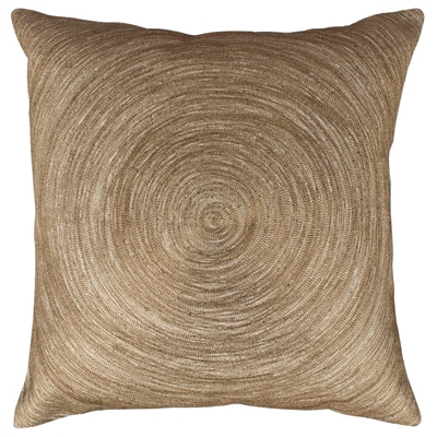 Sherry Kline Regal Spiral Embroidered Gold 20-inch Pillow