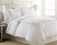 Austin Horn En'Vogue Charlotte Blue Embroidered Duvet Cover Set