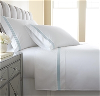 Austin Horn En'Vogue Charlotte Blue Embroidered Sheets Set