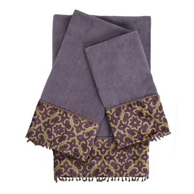 Sherry Kline Elaine Lavander Embellished Towel Set