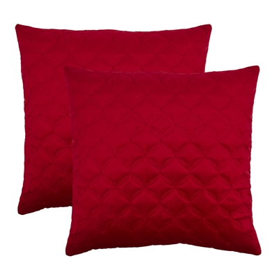 Sherry Kline Embroidered Diamond Velvet 20-inch Throw Pillow (Set of 2)