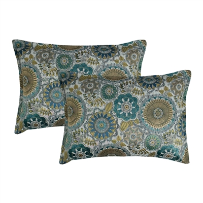 Sherry Kline Omaha Circles Boudoir Grey Decorative Pillow (Set of 2)