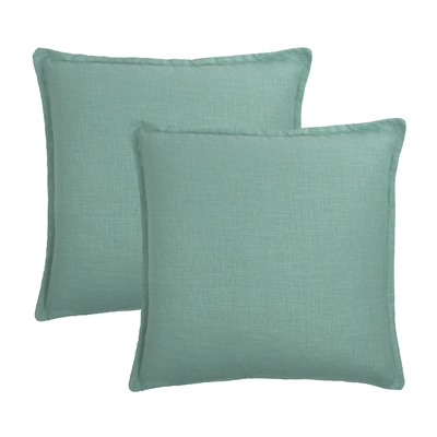Sherry Kline Frisco Linen Mint Reversible 20-inch Decorative pillow (set of 2)