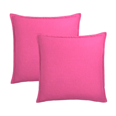 Sherry Kline Frisco Linen Pink Reversible 20-inch Decorative pillow (set of 2)