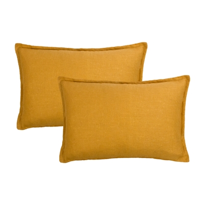 Sherry Kline Frisco Linen Amber Reversible Boudoir Decorative pillow (set of 2)