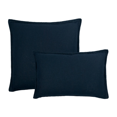 Sherry Kline Frisco Linen Dark Blue Reversible Combo Pillow