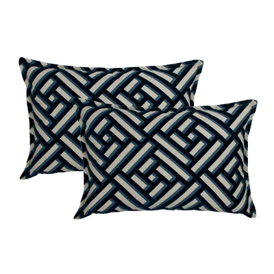 Sherry Kline Brick Blue Boudoir Decorative pillow (set of 2)